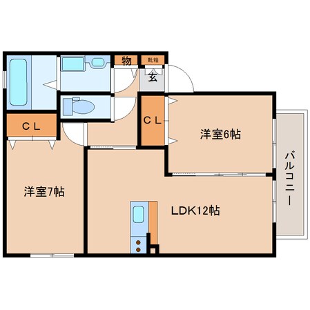 西ノ京駅 徒歩11分 2階の物件間取画像